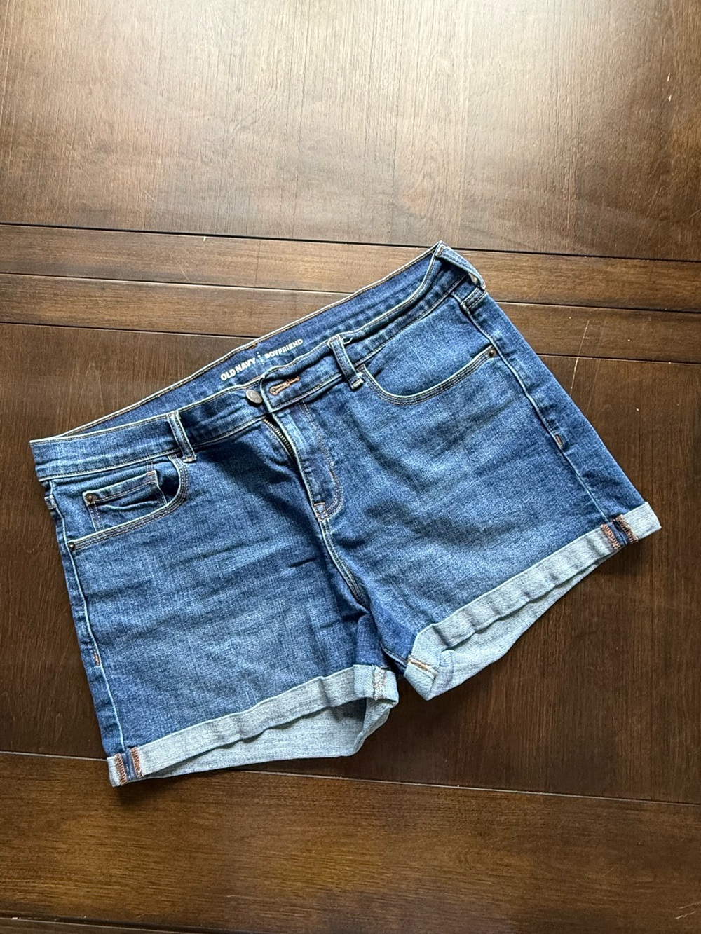 Old Navy Blue Denim Cuffed Women's Shorts